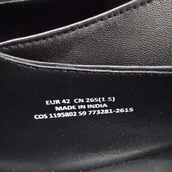 COS Black Leather Buckle Flats - Picture 3 of 14